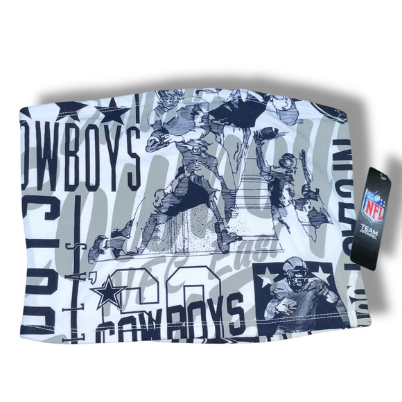 Dallas Cowboys Tube Top Womens Sz XL America's Team Football NFL x Forever21 - Picture 9 of 11